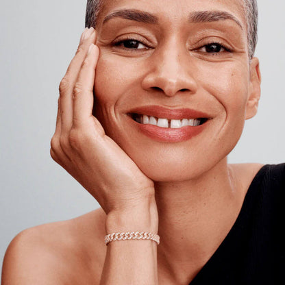 Exquisite Zirconia Link Chain Bracelet