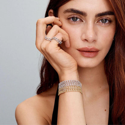 Exquisite Zirconia Link Chain Bracelet