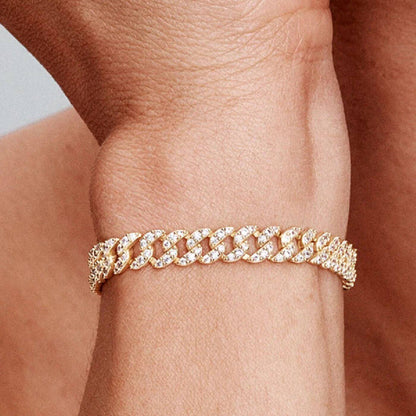 Exquisite Zirconia Link Chain Bracelet