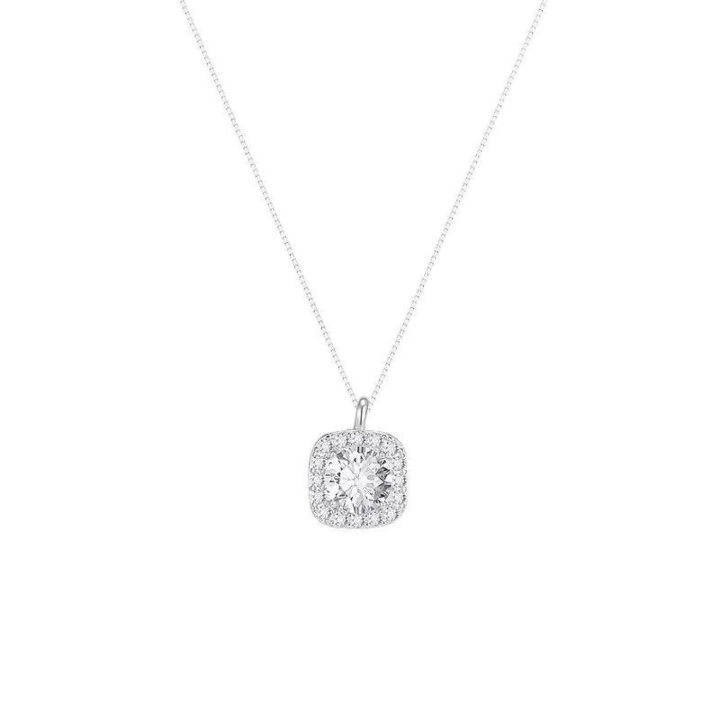 Exquisite Zirconia Square Necklace