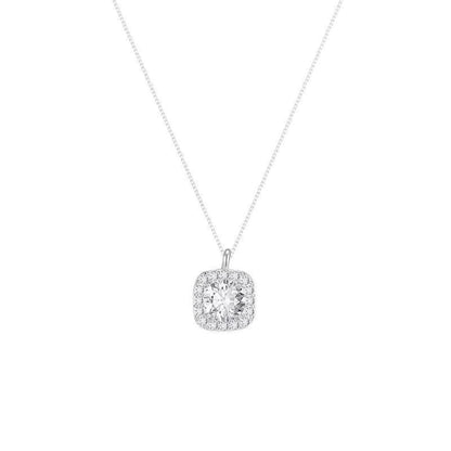 Exquisite Zirconia Square Necklace