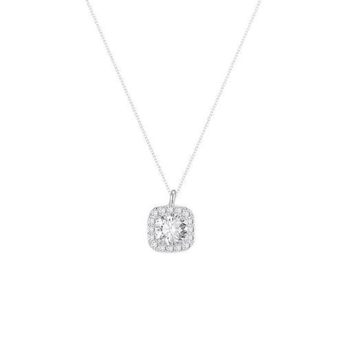 Exquisite Zirconia Square Necklace