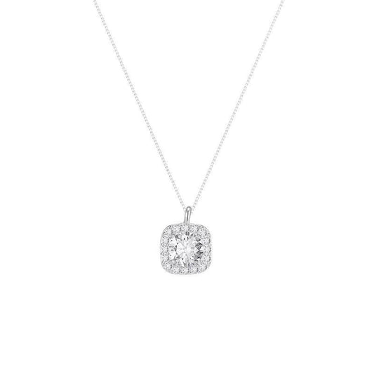 Exquisite Zirconia Square Necklace