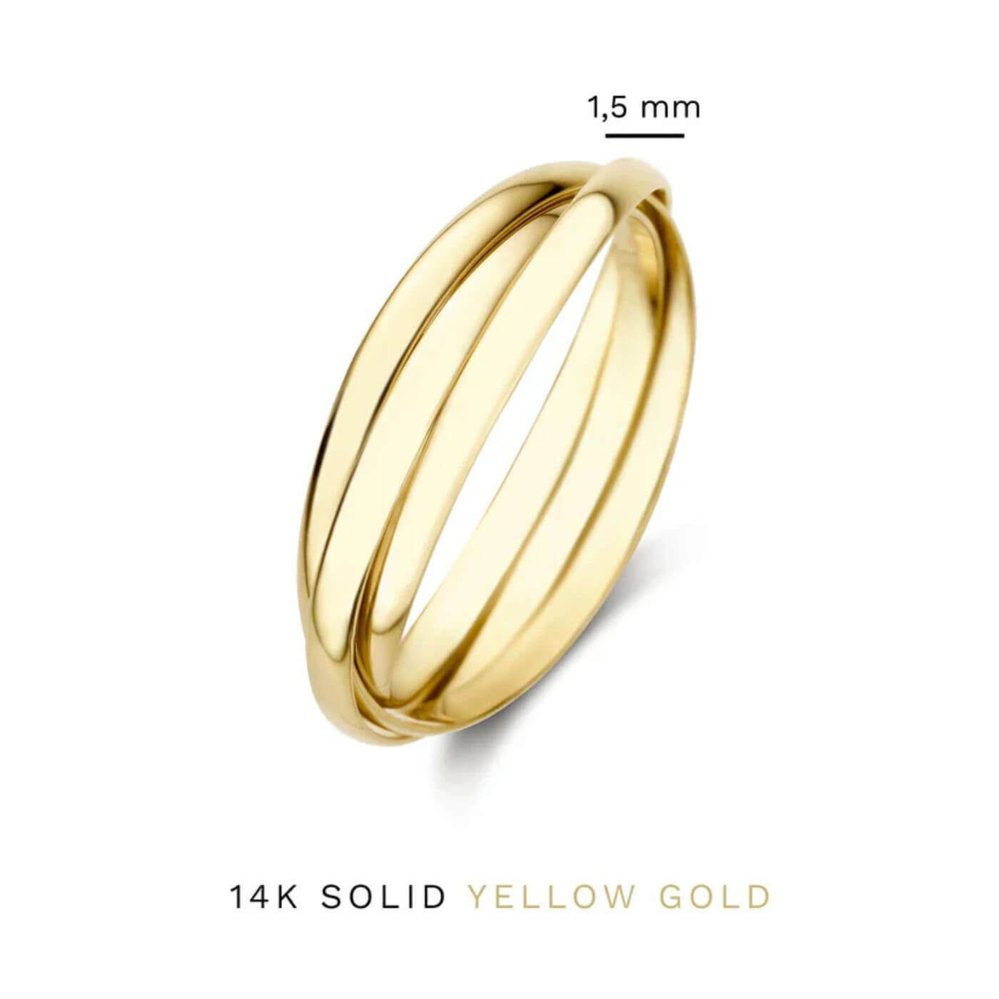 Gold Classic Interlocking Band Ring