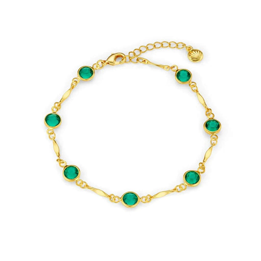 Gold Emerald Accent Bracelet