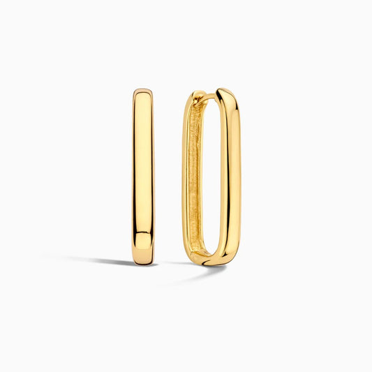 Gold Sleek Hoop Earrings