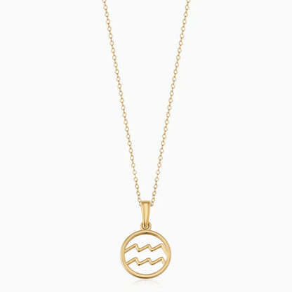 Gold Zodiac Pendant Necklace