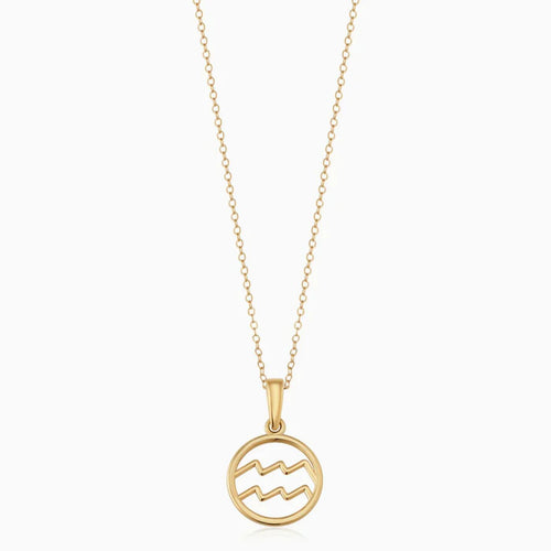 Gold Zodiac Pendant Necklace