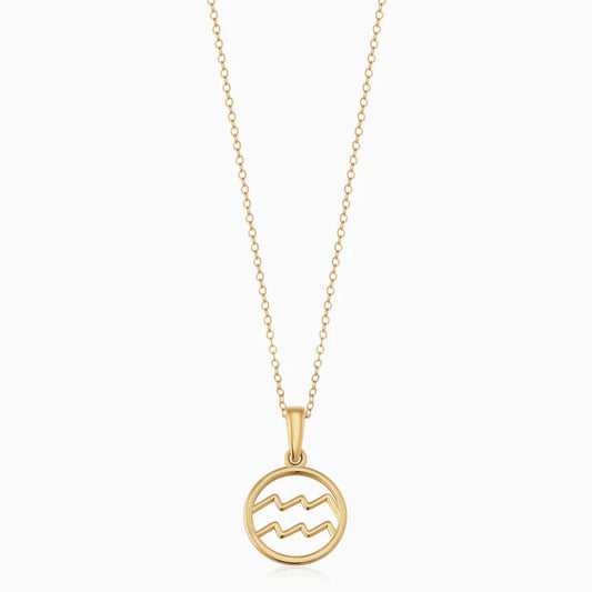 Gold Zodiac Pendant Necklace