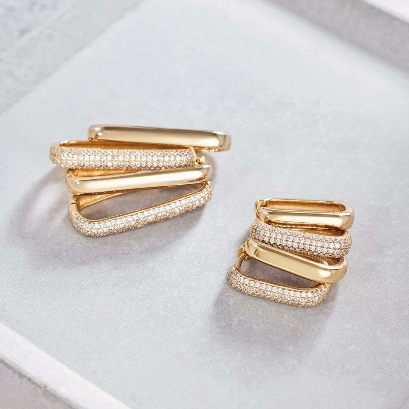Gold Sleek Hoop Earrings