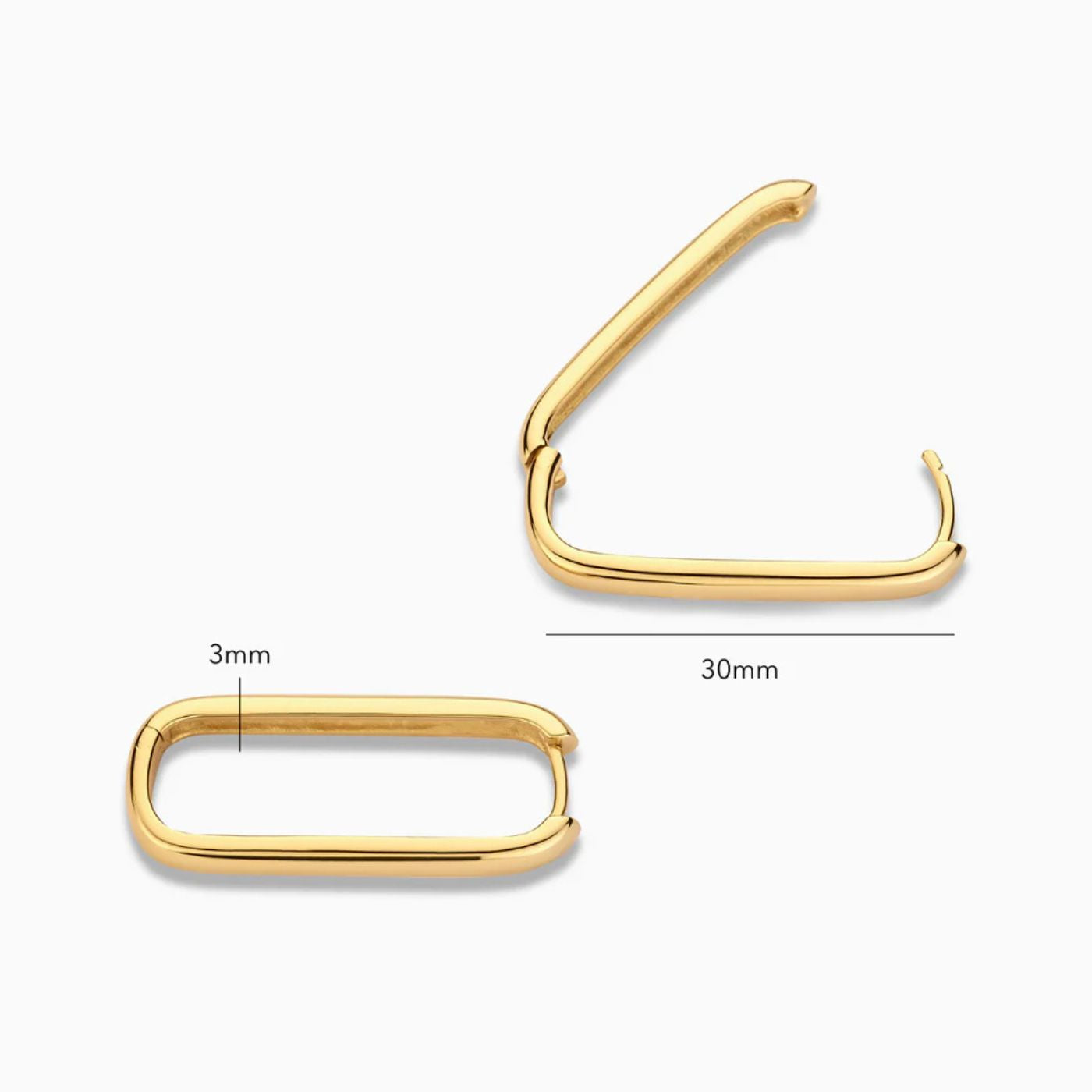 Gold Sleek Hoop Earrings