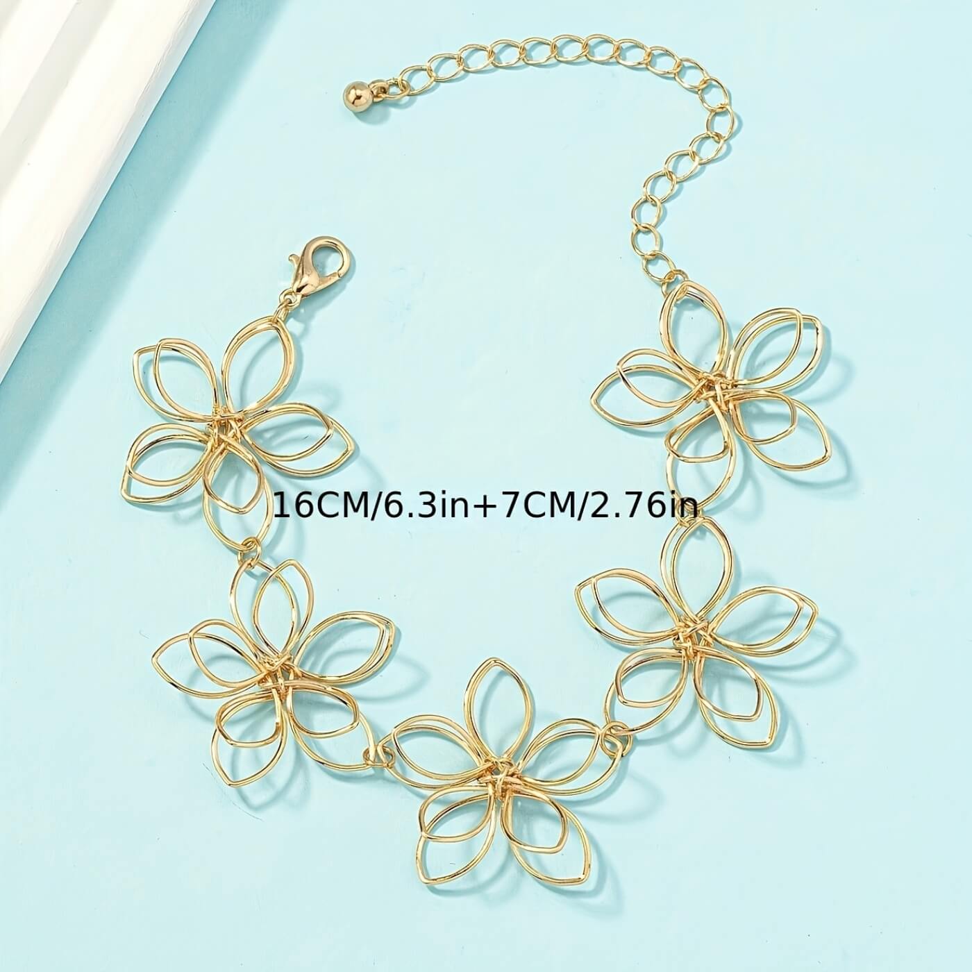 Golden Bloom Floral Bracelet