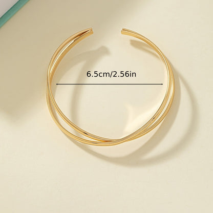 Golden Twist Bangle Bracelet