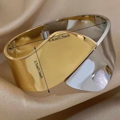 Luxe Aurora Metal Cuff Bracelet