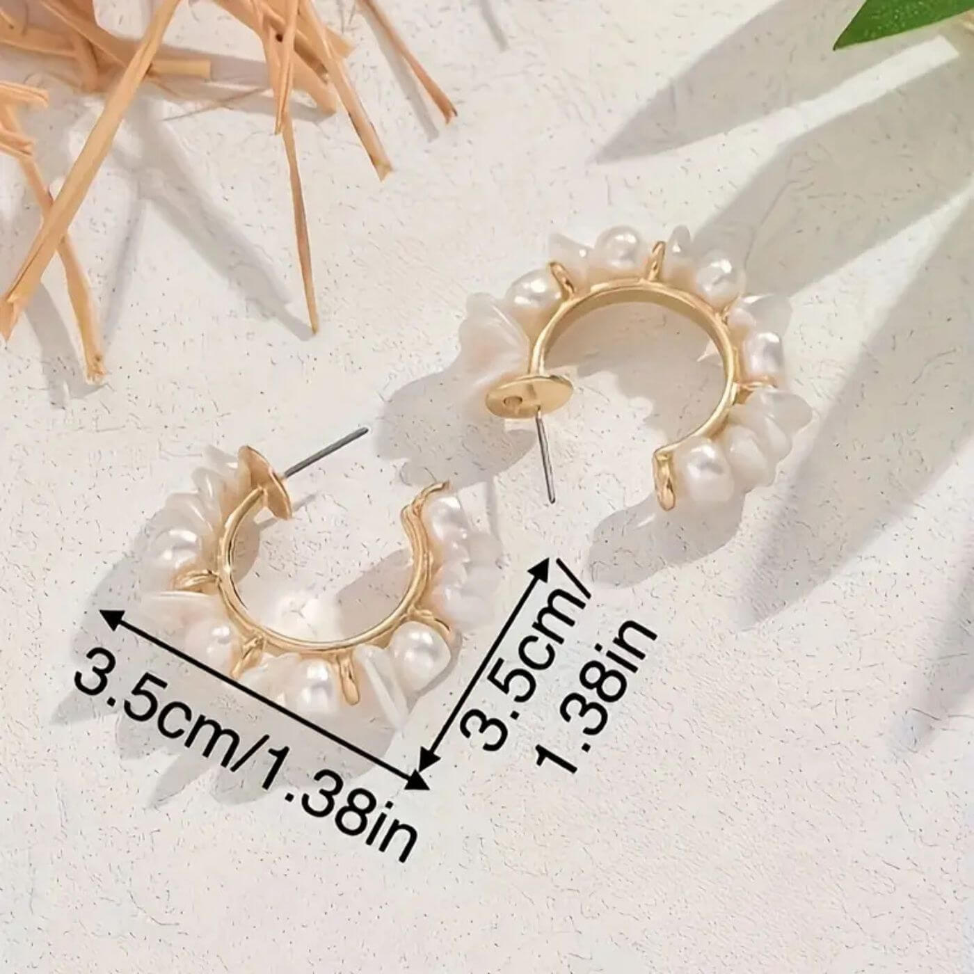 Luxury Baroque Pearl Hoop Earrings