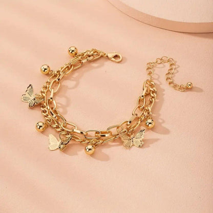 Luxury Butterfly Pendant Chain Bracelet