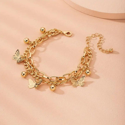 Luxury Butterfly Pendant Chain Bracelet