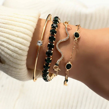 Luxury Crystal Charm Bracelet Set