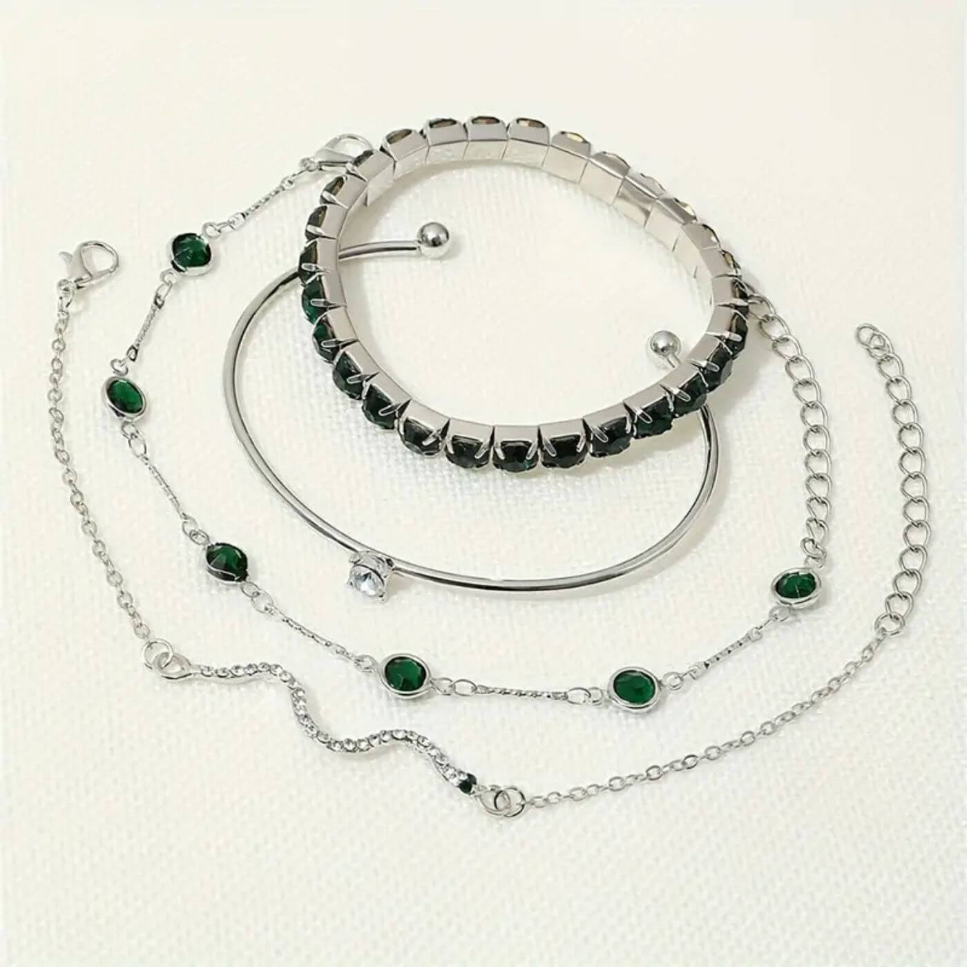 Luxury Crystal Charm Bracelet Set