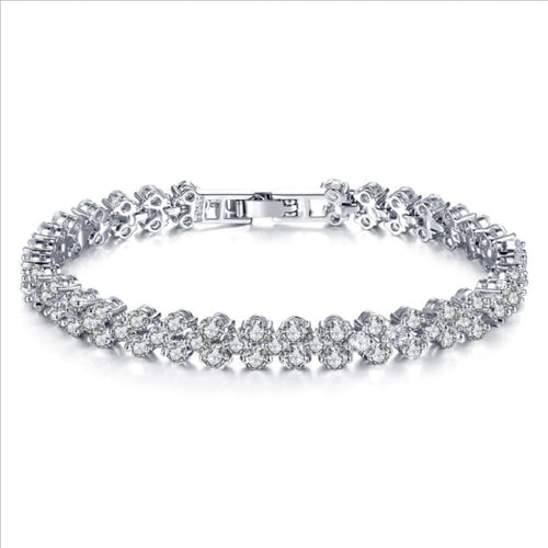 Luxury Crystal Cluster Tennis Bracelet