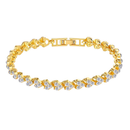 Luxury Crystal Cluster Tennis Bracelet