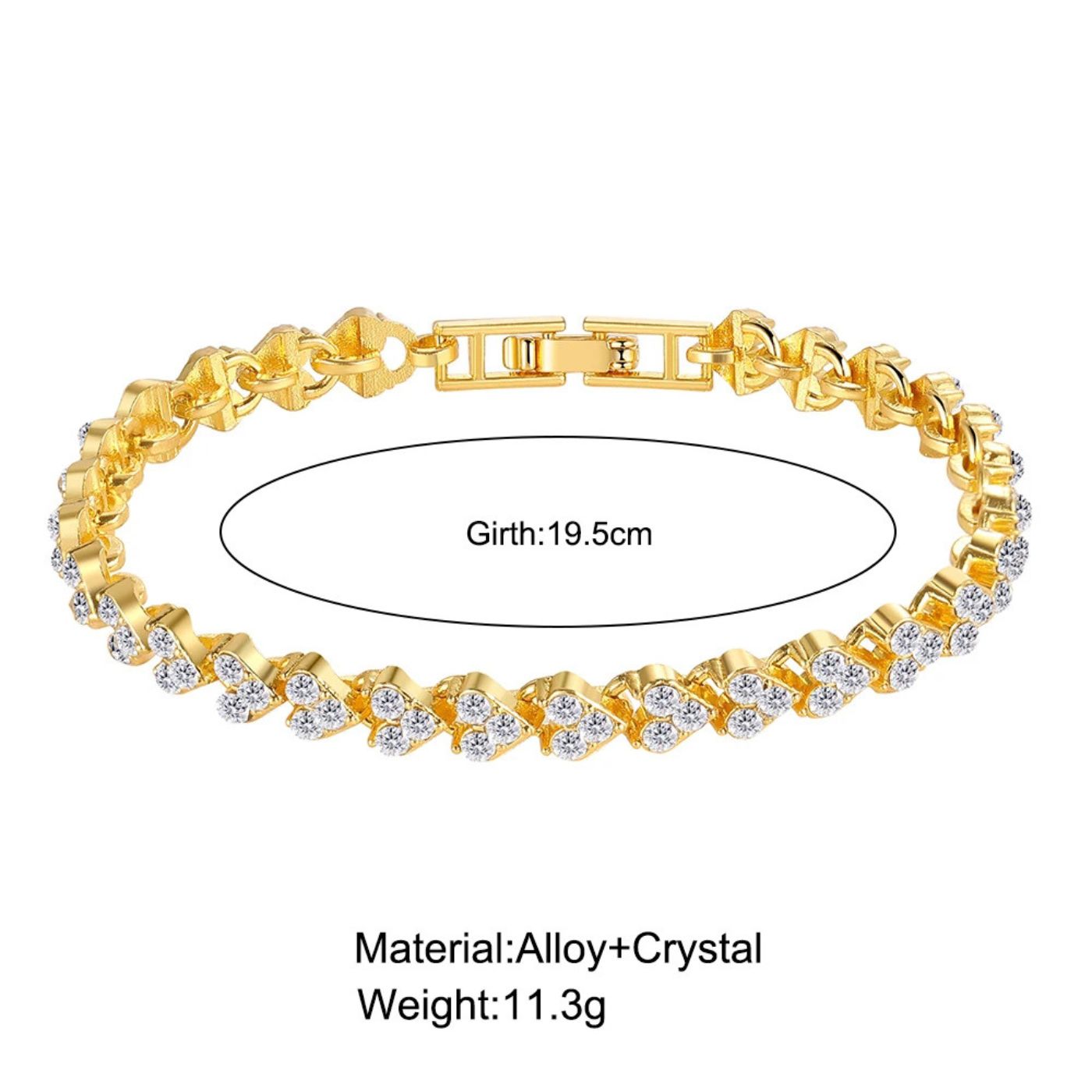 Luxury Crystal Cluster Tennis Bracelet