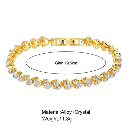 Luxury Crystal Cluster Tennis Bracelet