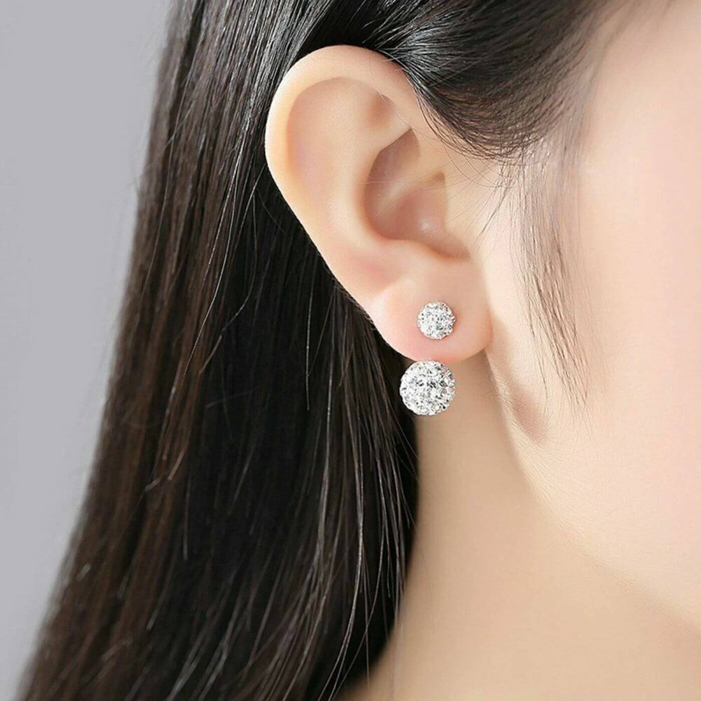 Luxury Crystal Double Ball Earrings