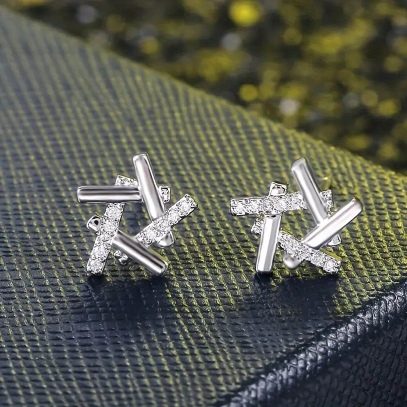 Luxury Crystal Geometric Stud Earrings