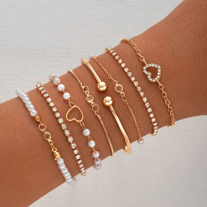 Luxury Crystal Gold Chain Bracelet Collection