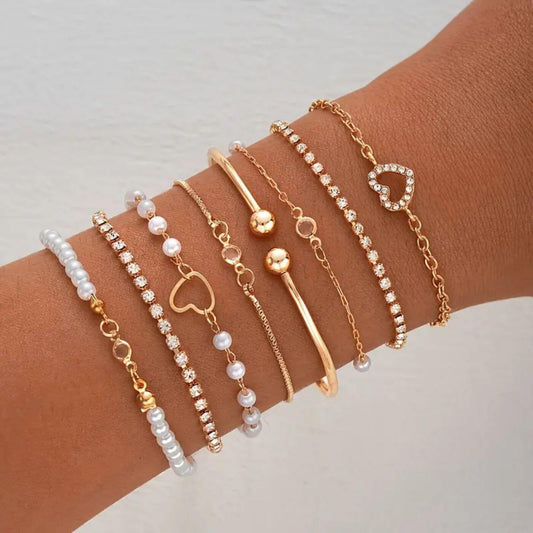 Luxury Crystal Gold Chain Bracelet Collection