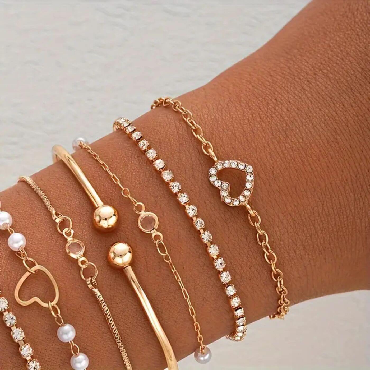 Luxury Crystal Gold Chain Bracelet Collection