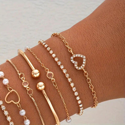 Luxury Crystal Gold Chain Bracelet Collection