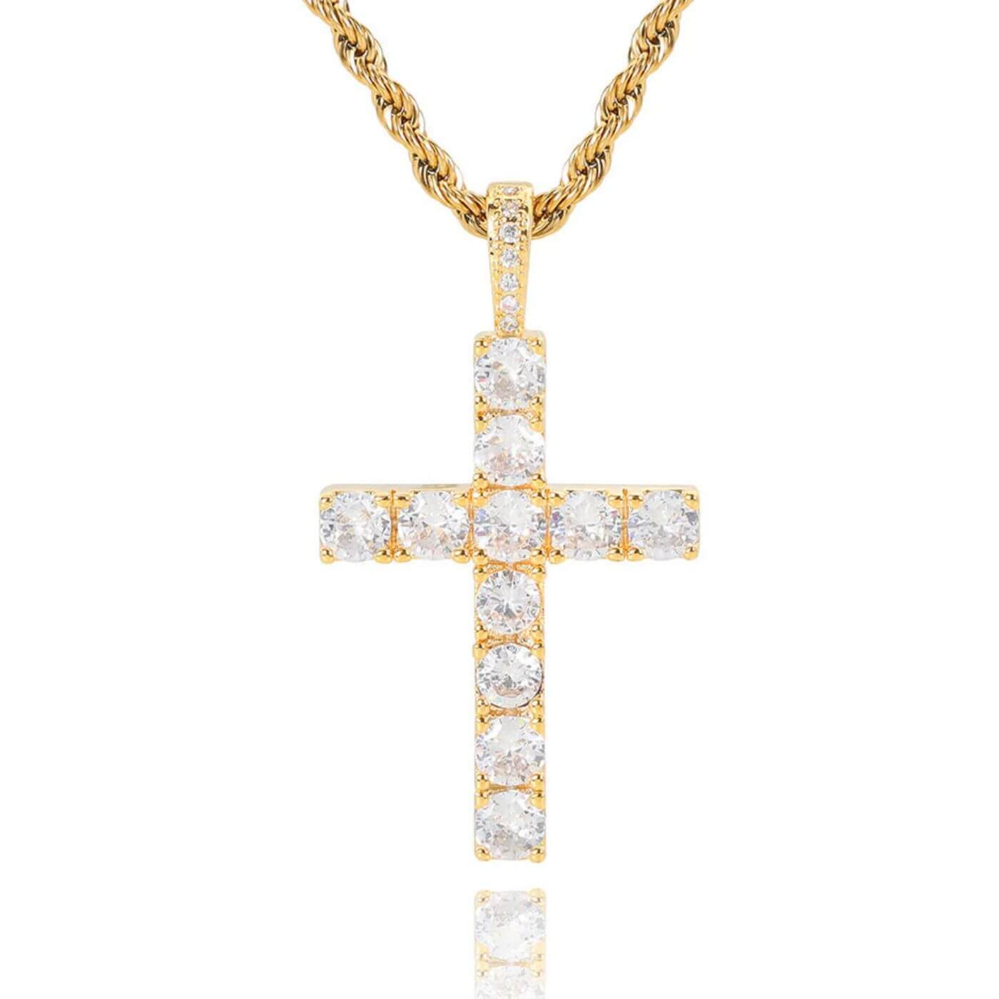 Luxury Crystal Cross Pendant Necklace