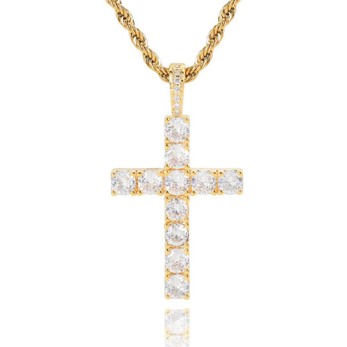 Luxury Crystal Cross Pendant Necklace