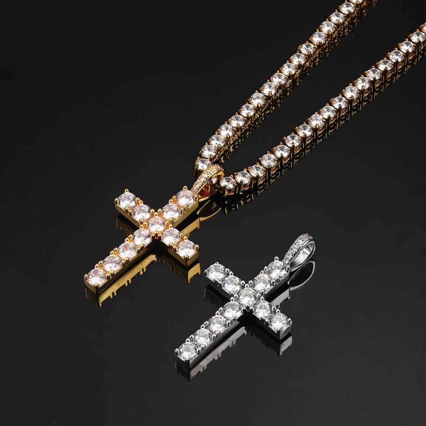 Luxury Crystal Cross Pendant Necklace