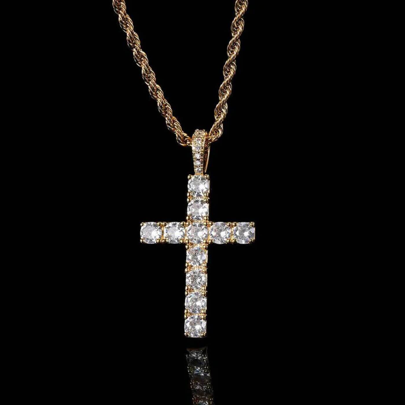 Luxury Crystal Cross Pendant Necklace