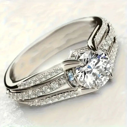 Luxury Crystal Engagement Ring
