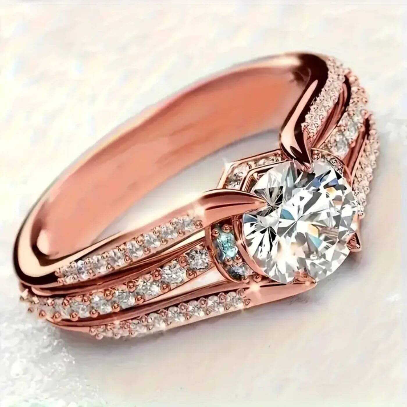 Luxury Crystal Engagement Ring