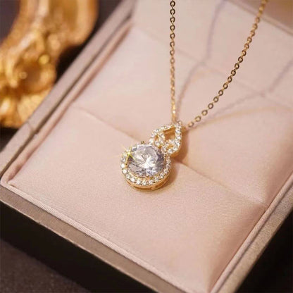 Luxury Crystal Gourd Pendant Necklace