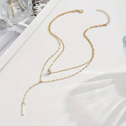 Luxury Crystal Layered Pendant Necklace