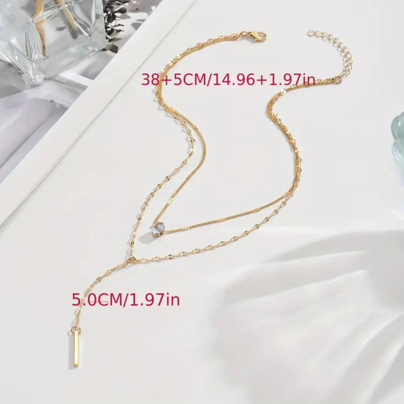 Luxury Crystal Layered Pendant Necklace