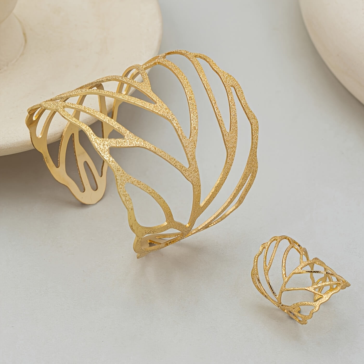 Luxury Crystal Leaf Design Jewelry Set