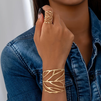 Luxury Crystal Leaf Design Jewelry Set