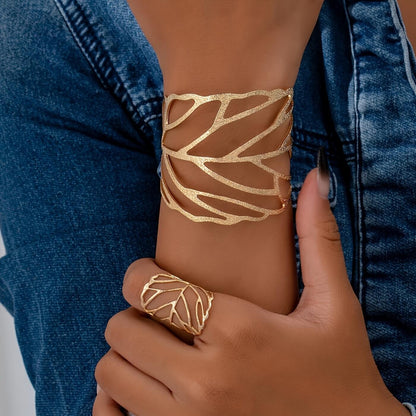 Luxury Crystal Leaf Design Jewelry Set