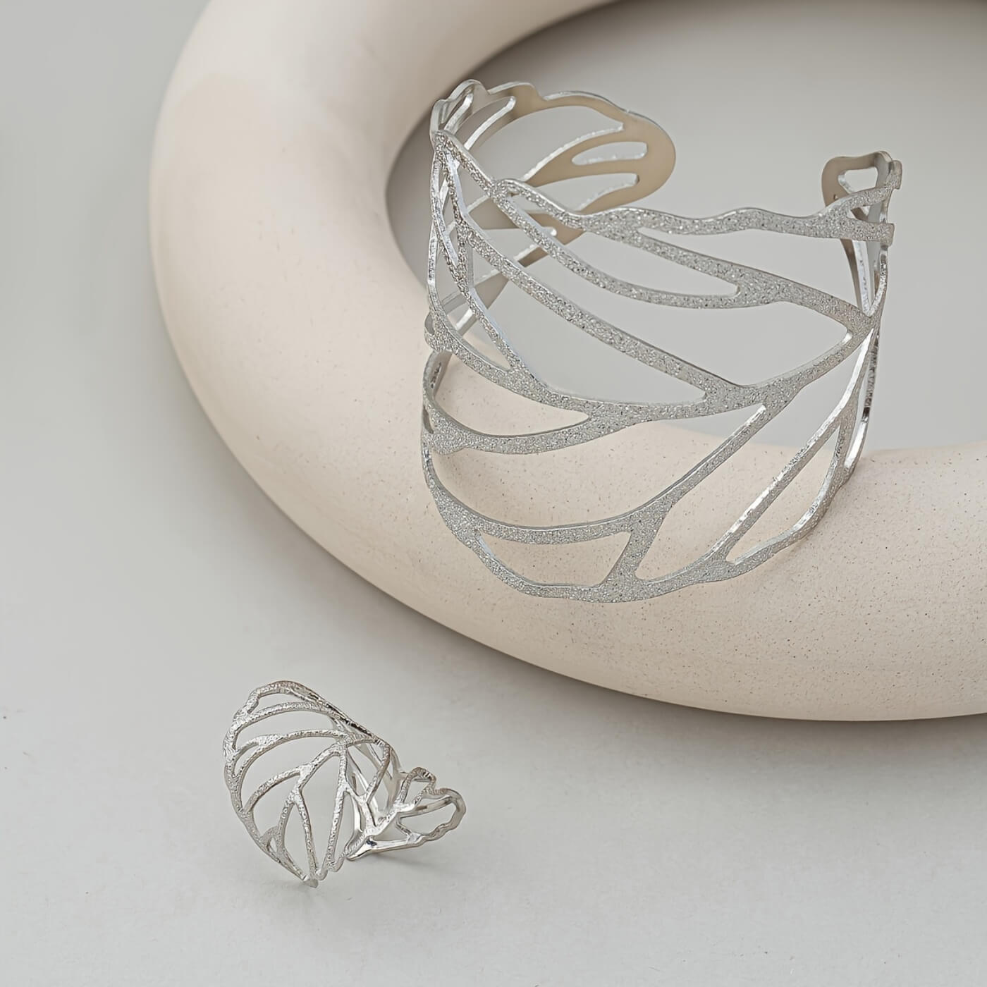 Luxury Crystal Leaf Design Jewelry Set