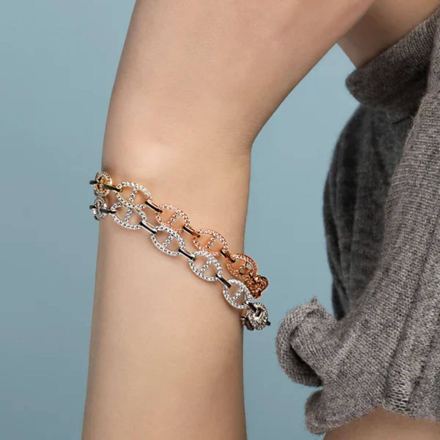 Luxury Crystal Link Chain Bracelet
