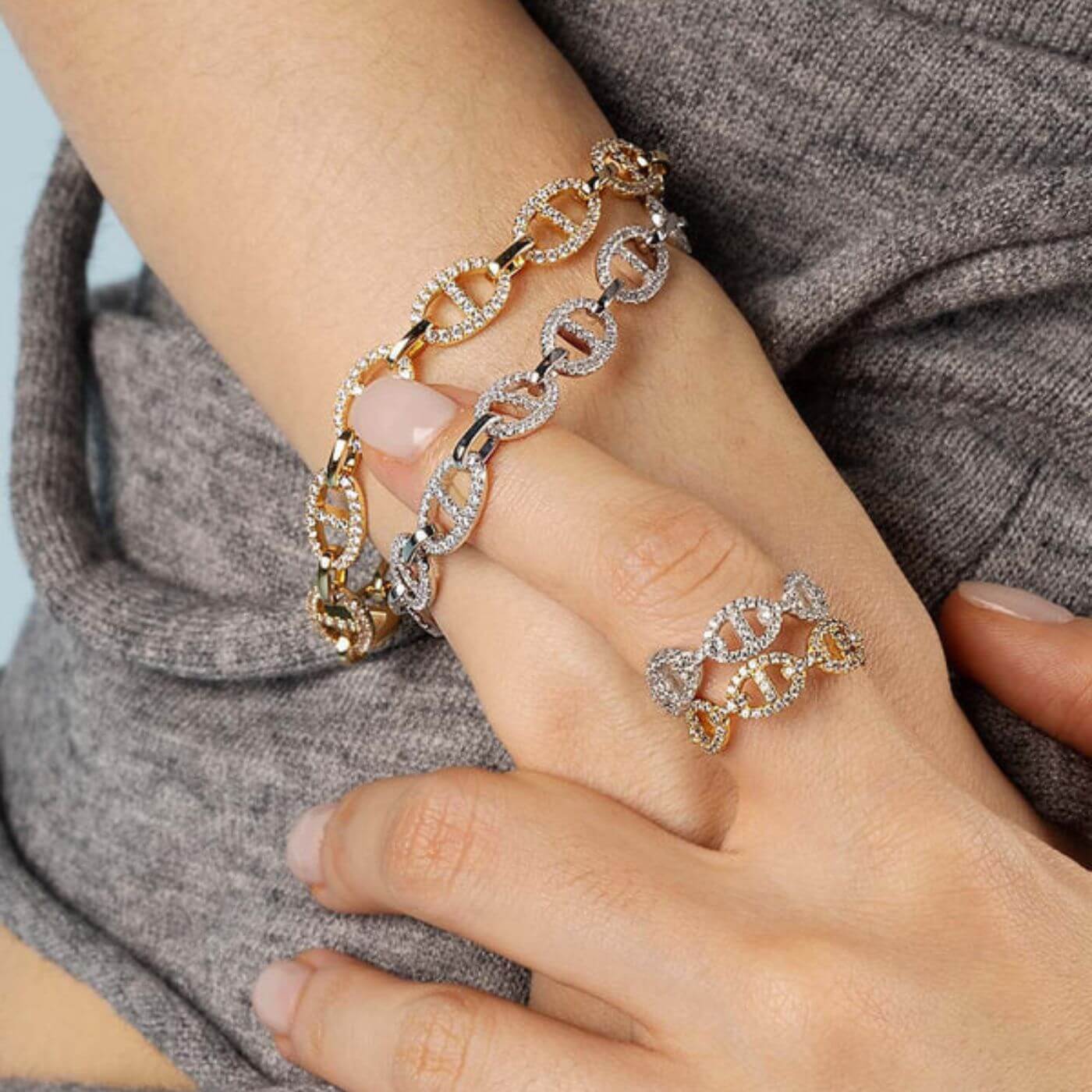 Luxury Crystal Link Chain Bracelet