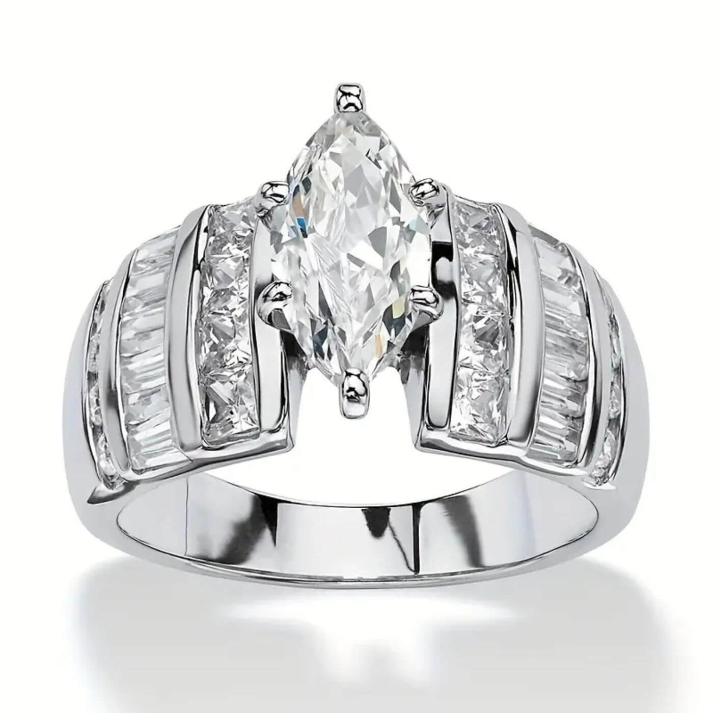 Luxury Crystal Marquise Engagement Ring