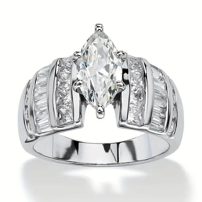 Luxury Crystal Marquise Engagement Ring